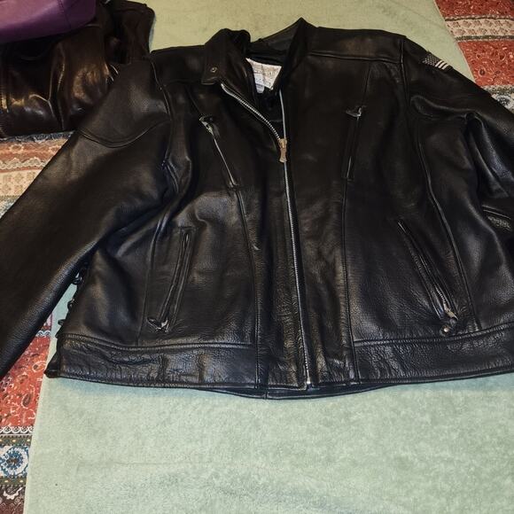 WILSONS  EUC OPEN ROAD SIZE 2XL MENS  LEATH 911 MEMORIAL RIDE BIKER JACKET COAT - Picture 3 of 15